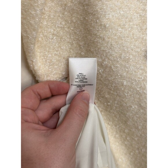 Express Women’s Blazer Wool Blend Double Breasted Button Up Lined Padded Cozy - Picture 6 of 7